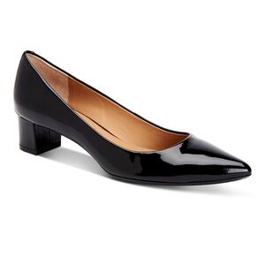 Calvin Klein Genoveva Black Patent Leather Pointed Toe Pumps Size 6.5